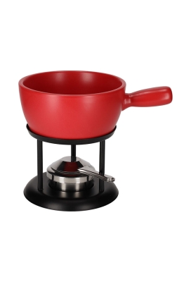 Jens Living Fondue Set Rood Large 22x16x20cm 1stuks Jens Living Fondue Set Rood Large 22x16x20cm 1stuks