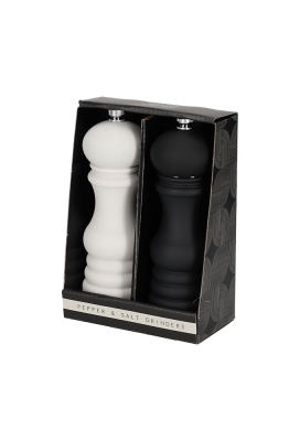 Jens Living Peper & Zout Molens set van 2stuks 5.8x5.8x17.5cm 1stuks Jens Living Peper & Zout Molens set van 2stuks 5.8x5.8x17.5cm 1stuks