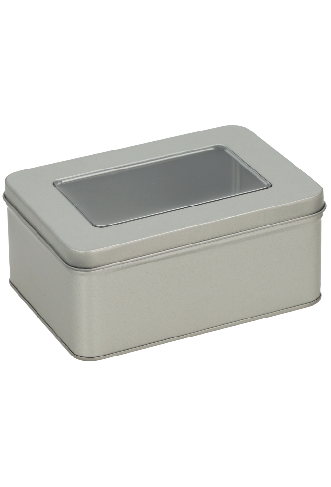 Blikken Blanco Met Venster 14.3x10.1x6.2cm 1stuks