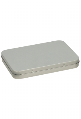 Blikken Blanco rechthoekig doosje A6 16.5x11x2.3cm.