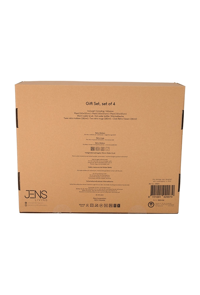 Jens Living Giftset Hug Zwart set van 4stuks 43.3x34x12.2cm 1stuks