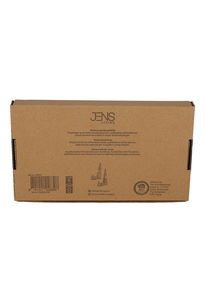 Jens Living Boekenstandaard Jax Grijs 22.5x12.5x18cm 1stuks