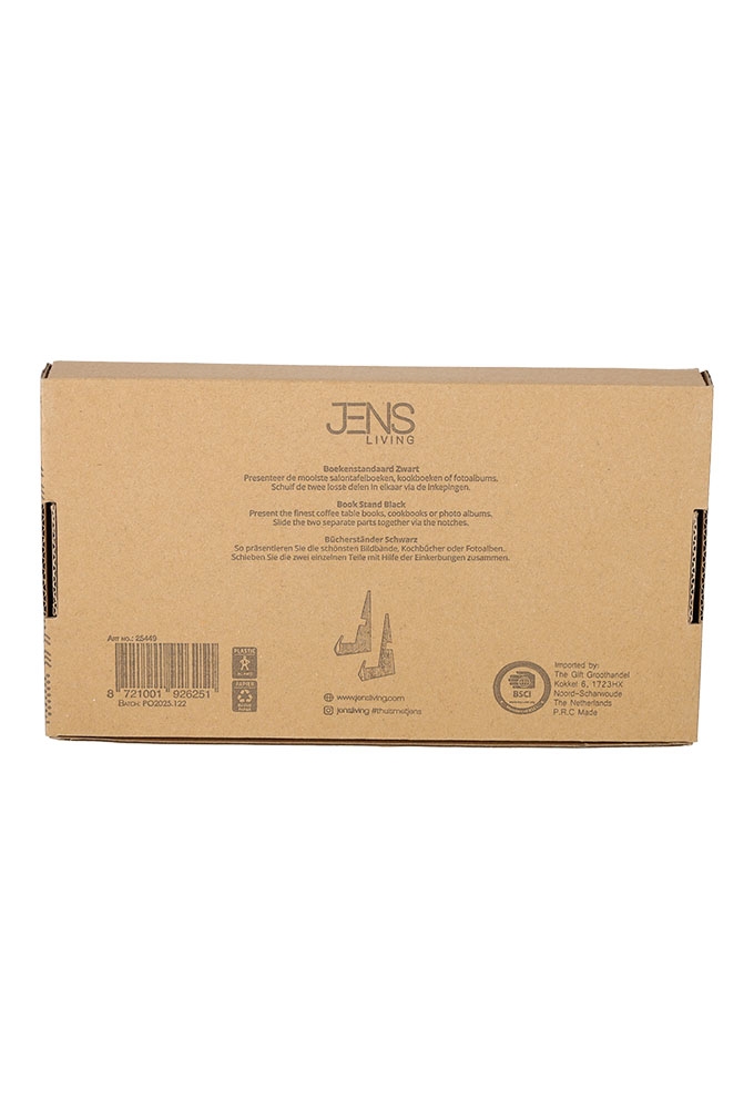 Jens Living Boekenstandaard Jax Zwart 22.5x12.5x18cm 1stuks