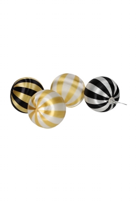 Jens Living Kerstballen Satijn set van 4stuks 6x6x9cm 1stuks Jens Living Kerstballen Satijn set van 4stuks 6x6x9cm 1stuks