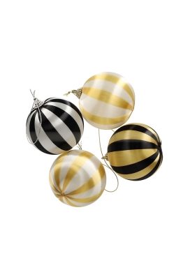 Jens Living Kerstballen Satijn set van 4stuks 6x6x9cm 1stuks Jens Living Kerstballen Satijn set van 4stuks 6x6x9cm 1stuks