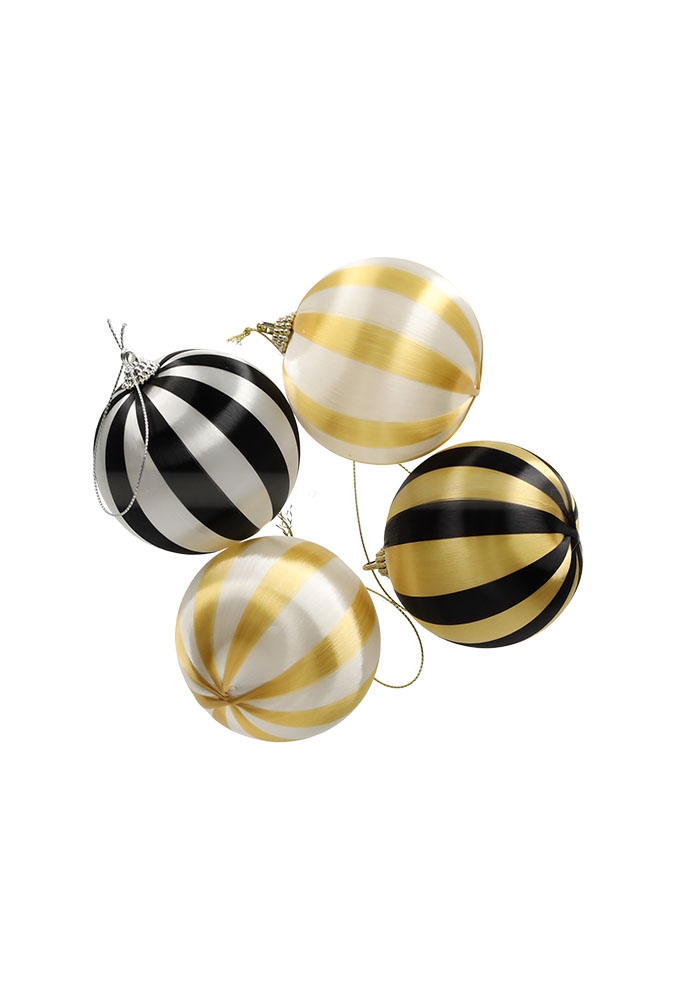 Jens Living Kerstballen Satijn set van 4stuks 6x6x9cm 1stuks