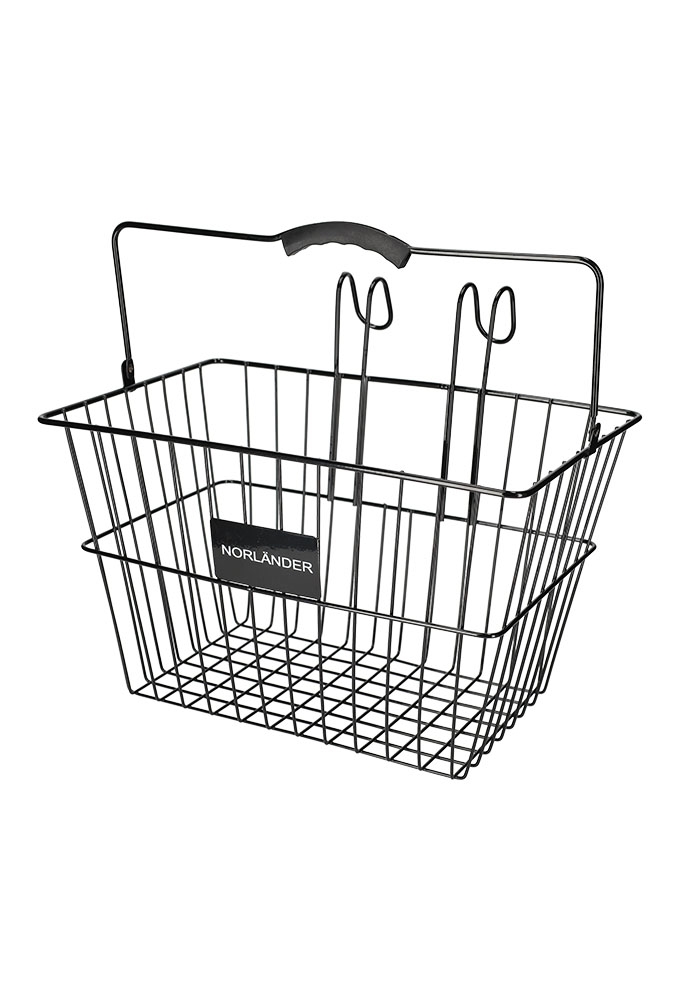 Norlander Fietsmand Zwart 39.5x30x32cm 1stuks Norlander Fietsmand Zwart 39.5x30x32cm 1stuks