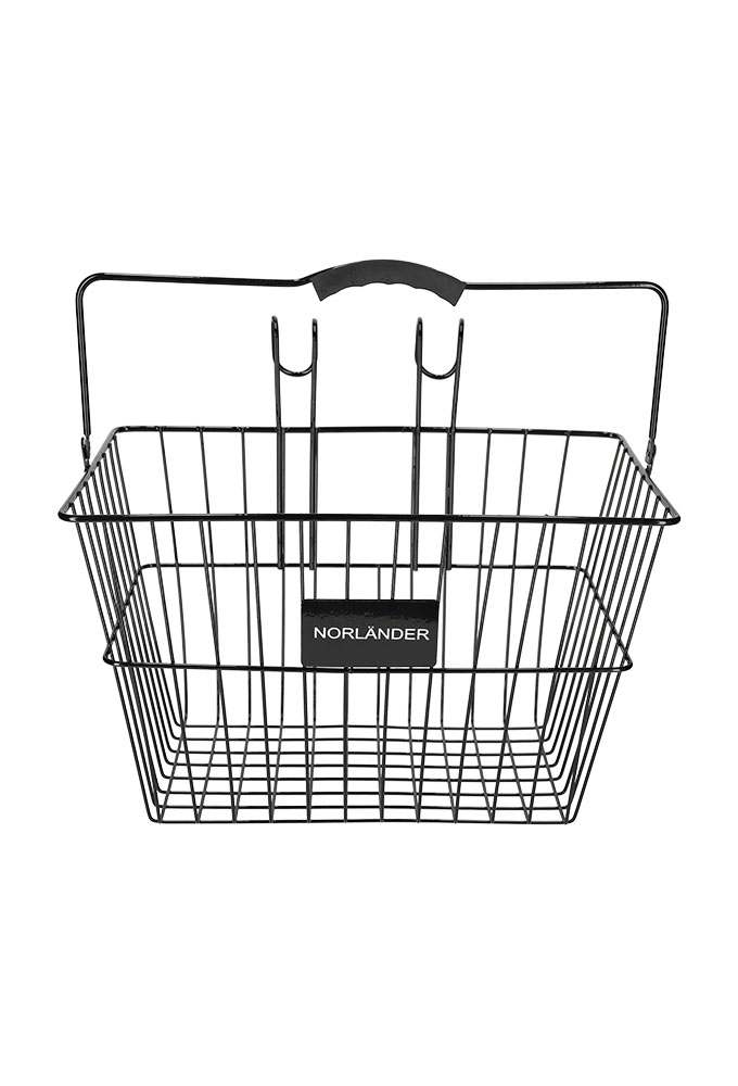 Norlander Fietsmand Zwart 39.5x30x32cm 1stuks Norlander Fietsmand Zwart 39.5x30x32cm 1stuks