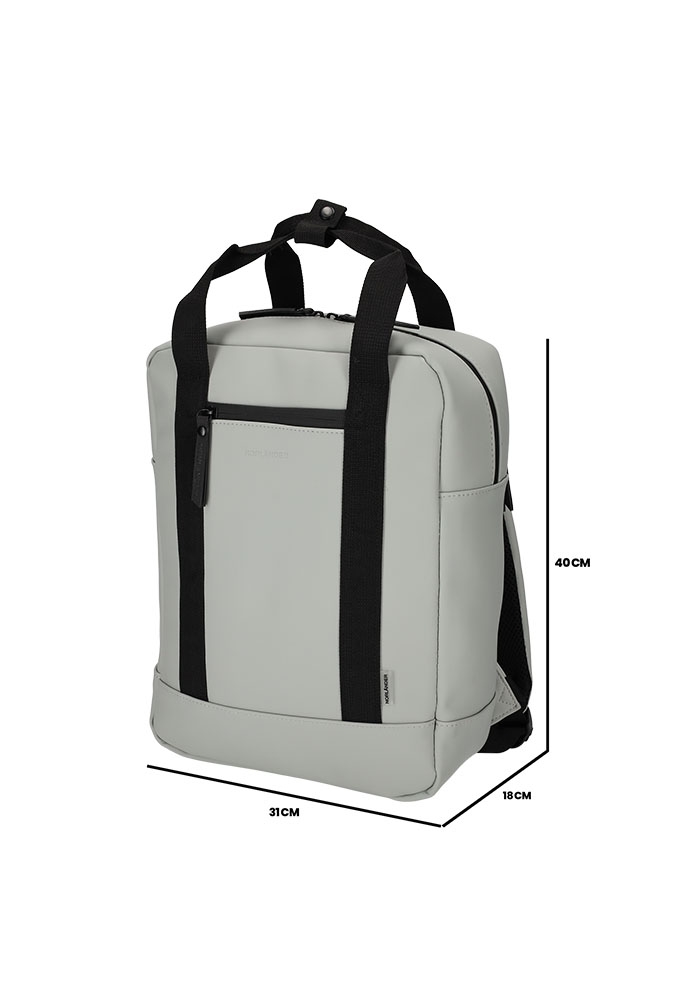 Norlander Dull Pu Rugtas Grijs 31x18x40cm 1stuks