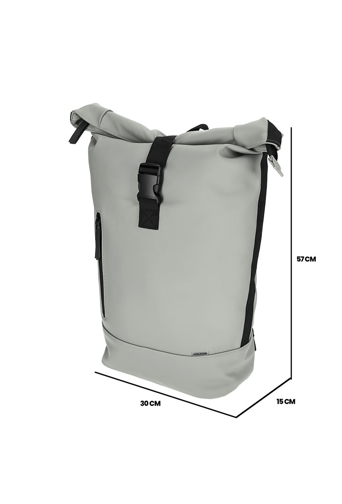 Norlander Dull Pu Rol Rugtas 2.0 Grijs 41x20x52cm 1stuks Norlander Dull Pu Rol Rugtas 2.0 Grijs 41x20x52cm 1stuks