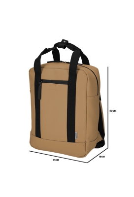 Norlander Dull Pu Rugtas Bruin 31x18x40cm 1stuks Norlander Dull Pu Rugtas Bruin 31x18x40cm 1stuks