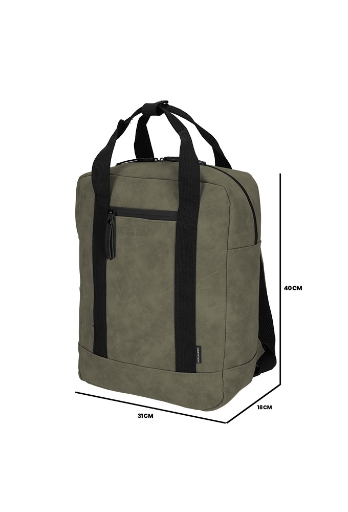 Norlander Nubuck Rugtas Groen 31x18x40cm 1stuks Norlander Nubuck Rugtas Groen 31x18x40cm 1stuks
