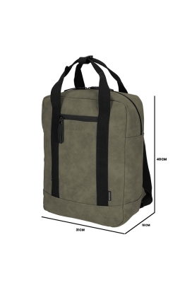 Norlander Nubuck Rugtas Groen 31x18x40cm 1stuks Norlander Nubuck Rugtas Groen 31x18x40cm 1stuks