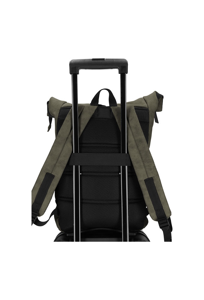 Norlander Nubuck Rol Rugtas Groen 41x20x52cm 1stuks Norlander Nubuck Rol Rugtas Groen 41x20x52cm 1stuks