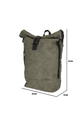 Norlander Nubuck Rol Rugtas Groen 41x20x52cm 1stuks Norlander Nubuck Rol Rugtas Groen 41x20x52cm 1stuks