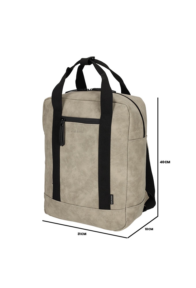 Norlander Nubuck Rugtas Taupe 31x18x40cm 1stuks Norlander Nubuck Rugtas Taupe 31x18x40cm 1stuks