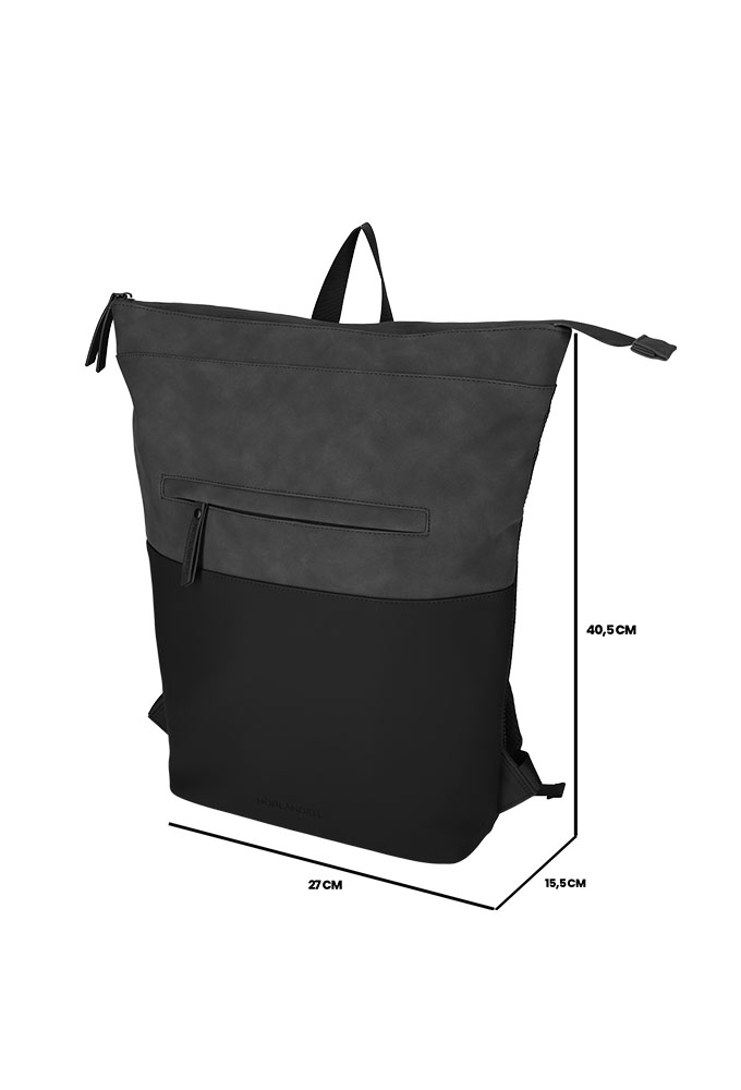 Norlander Pu Rugtas Napolitana Zwart 27x15.5x40.5cm 1stuks