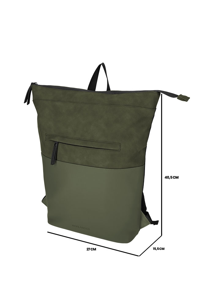 Norlander Pu Rugtas Napolitana Groen 27x15.5x40.5cm 1stuks