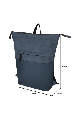 Norlander Pu Rugtas Napolitana Blauw 27x15.5x40.5cm 1stuks Norlander Pu Rugtas Napolitana Blauw 27x15.5x40.5cm 1stuks