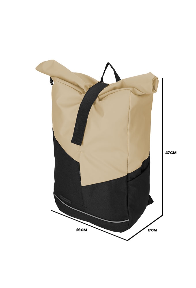 Norlander Rugtas Voldby Taupe 29x17x47cm 1stuks Norlander Rugtas Voldby Taupe 29x17x47cm 1stuks
