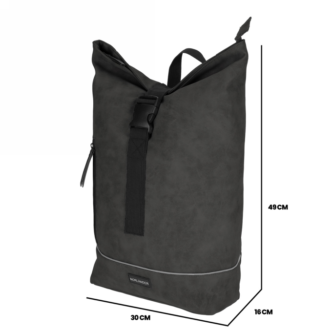Norlander Nubuck Urban Rugtas Grijs Norlander Nubuck Urban Rugtas Grijs