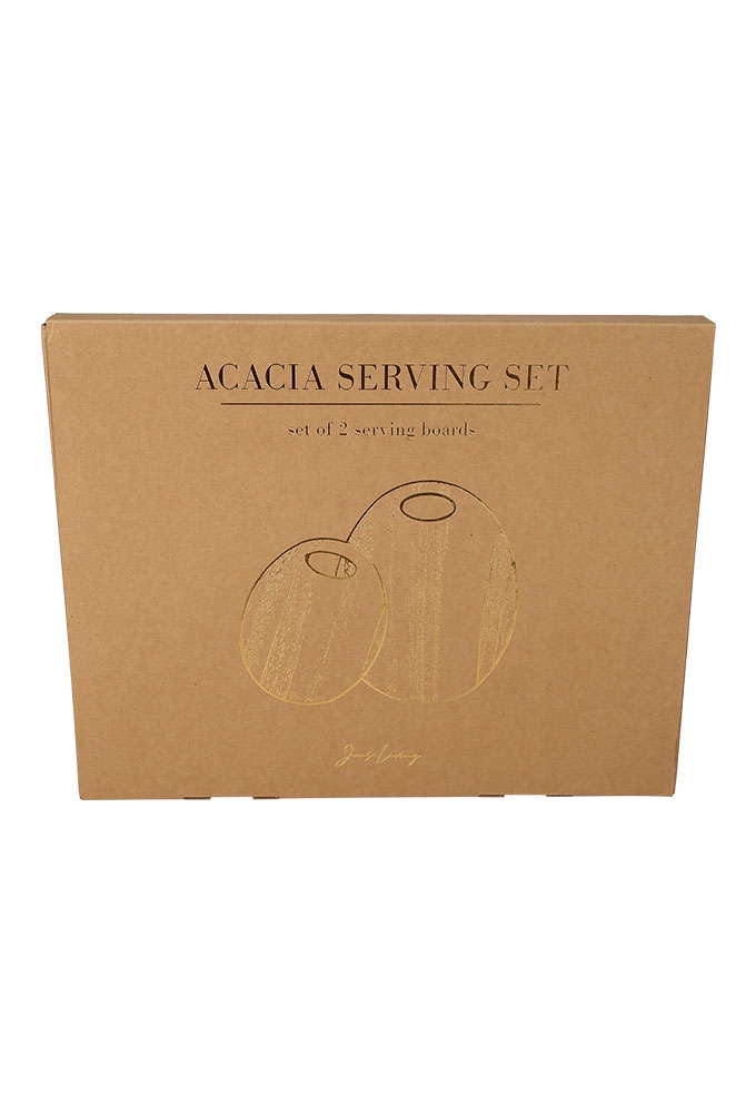 Jens Living Acacia Serveerset set van 2stuks 42.5x3.5x33.5cm 1stuks