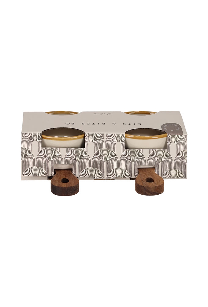 Jens Living Bits & Bites Bo Duo Beige 20x15x5.5cm 1stuks Jens Living Bits & Bites Bo Duo Beige 20x15x5.5cm 1stuks