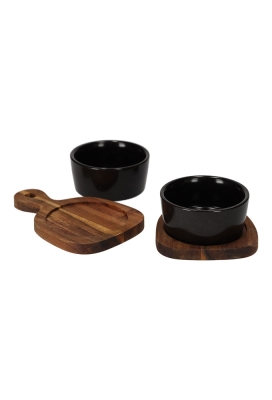 Jens Living Bits & Bites Bo Duo Zwart 20x15x5.5cm 1stuks Jens Living Bits & Bites Bo Duo Zwart 20x15x5.5cm 1stuks