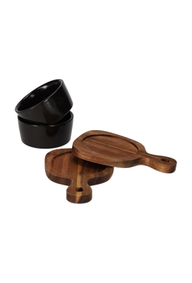 Jens Living Bits & Bites Bo Duo Zwart 20x15x5.5cm 1stuks Jens Living Bits & Bites Bo Duo Zwart 20x15x5.5cm 1stuks