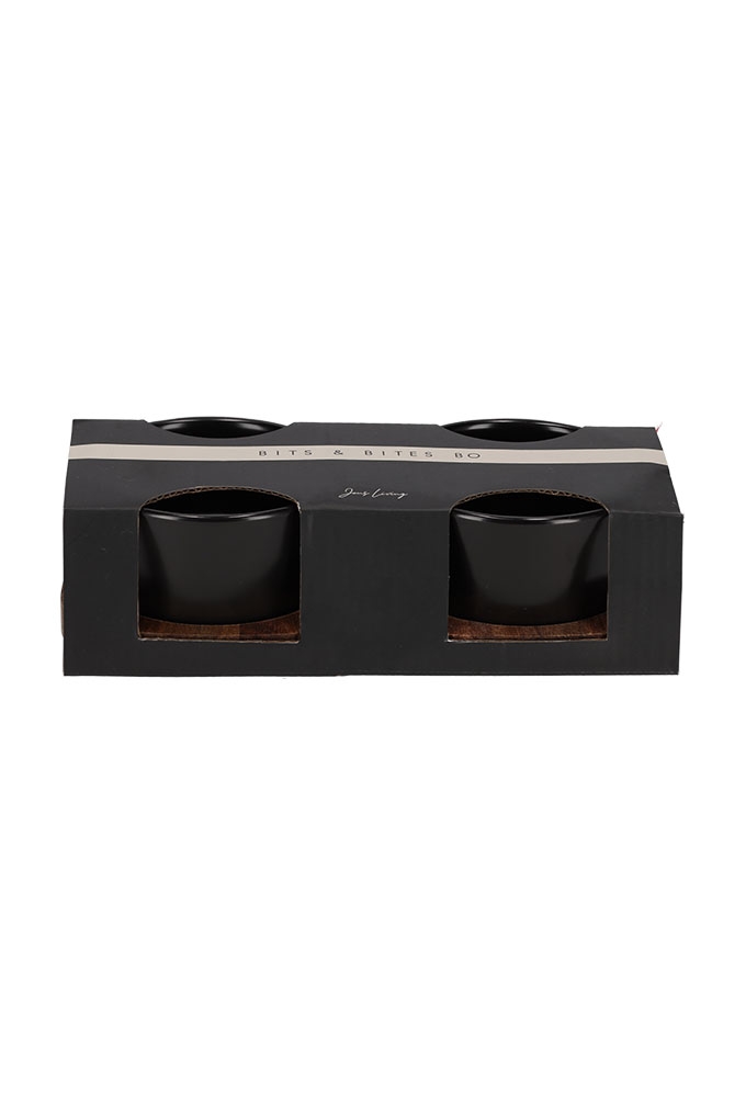 Jens Living Bits & Bites Bo Duo Zwart 20x15x5.5cm 1stuks Jens Living Bits & Bites Bo Duo Zwart 20x15x5.5cm 1stuks