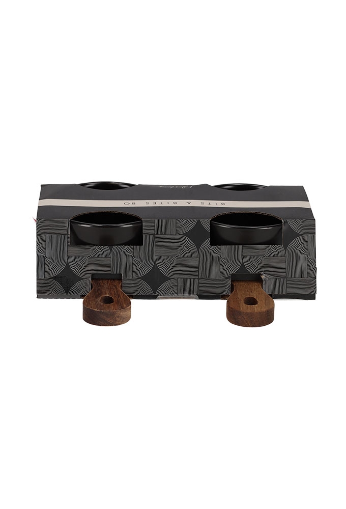 Jens Living Bits & Bites Bo Duo Zwart 20x15x5.5cm 1stuks Jens Living Bits & Bites Bo Duo Zwart 20x15x5.5cm 1stuks