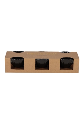 Jens Living Serveerset Met Schelp Schaaltjes Zwart 30x9x6cm 1stuks