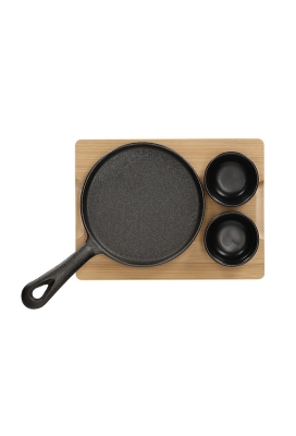 Jens Living Gietijzeren Serveerset Rond 21x14.5x4cm 1stuks Jens Living Gietijzeren Serveerset Rond 21x14.5x4cm 1stuks