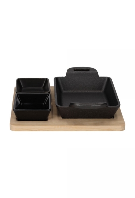 Jens Living Gietijzeren Serveerset Rechthoek 19.3x19x5cm 1stuks Jens Living Gietijzeren Serveerset Rechthoek 19.3x19x5cm 1stuks
