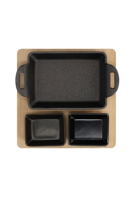 Jens Living Gietijzeren Serveerset Rechthoek 19.3x19x5cm 1stuks Jens Living Gietijzeren Serveerset Rechthoek 19.3x19x5cm 1stuks