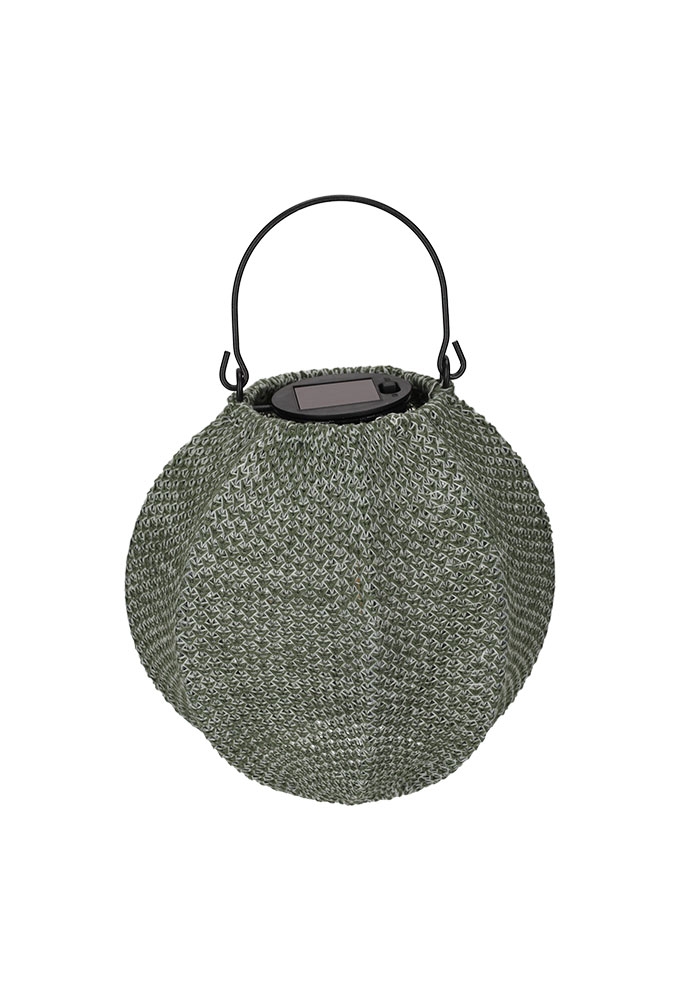Jens Living Solar Lantaarn Indy Groen & Wit 20x20x22cm 1stuks Jens Living Solar Lantaarn Indy Groen & Wit 20x20x22cm 1stuks