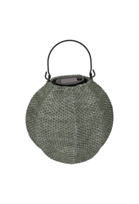 Jens Living Solar Lantaarn Indy Groen & Wit 20x20x22cm 1stuks Jens Living Solar Lantaarn Indy Groen & Wit 20x20x22cm 1stuks
