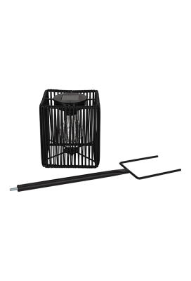Jens Living Solar Lantaarn Cube Zwart 13.5x13.5x52cm 1stuks Jens Living Solar Lantaarn Cube Zwart 13.5x13.5x52cm 1stuks