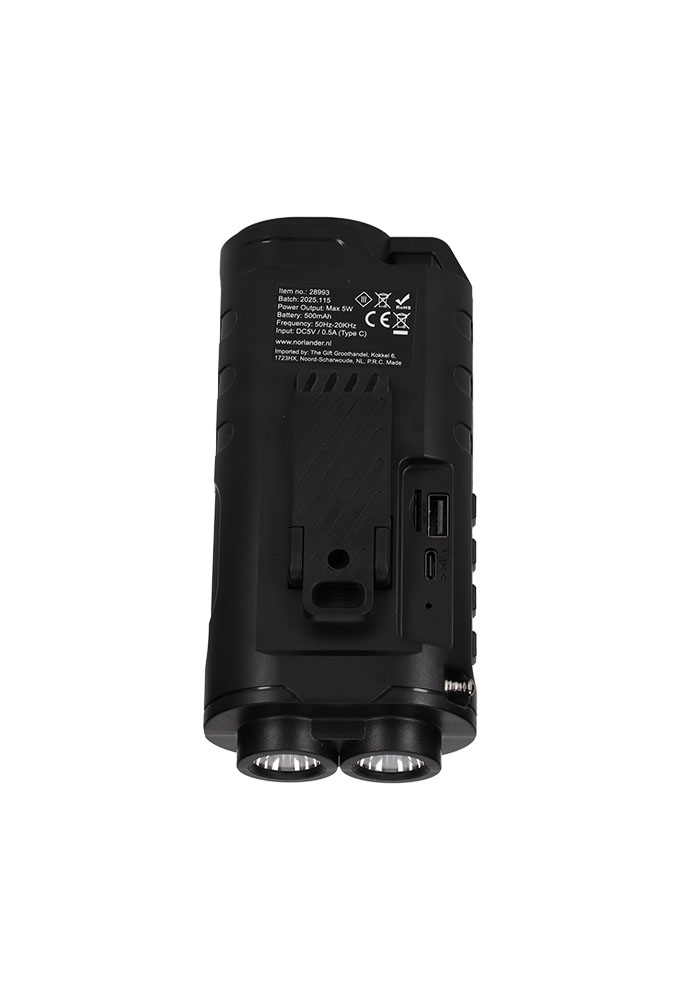 Norlander Speaker Fietslamp 16x5.5x17.5cm 1stuks Norlander Speaker Fietslamp 16x5.5x17.5cm 1stuks