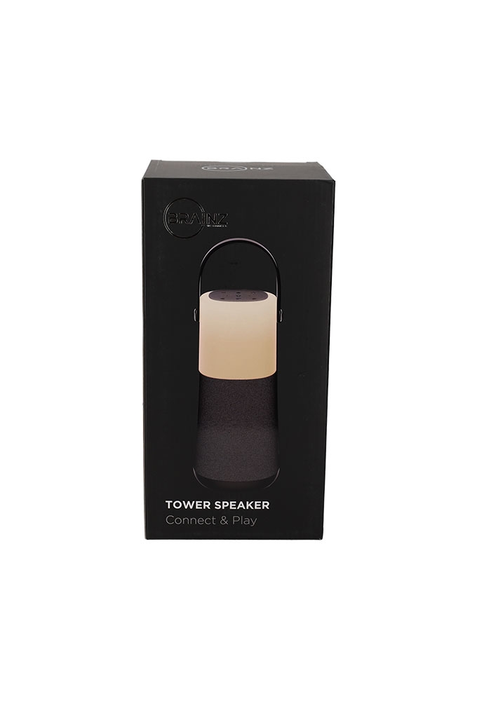 Brainz Tower Speaker Grijs 12x11x30cm 1stuks