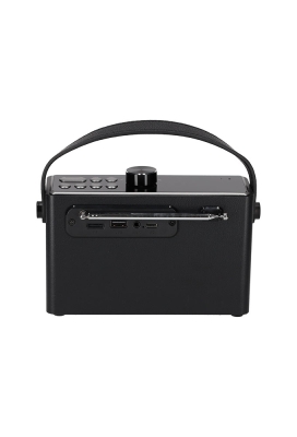 Brainz Retro Clock Speaker Zwart 18x7.5x11.2cm 1stuks Brainz Retro Clock Speaker Zwart 18x7.5x11.2cm 1stuks