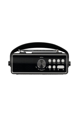 Brainz Retro Clock Speaker Zwart 18x7.5x11.2cm 1stuks Brainz Retro Clock Speaker Zwart 18x7.5x11.2cm 1stuks