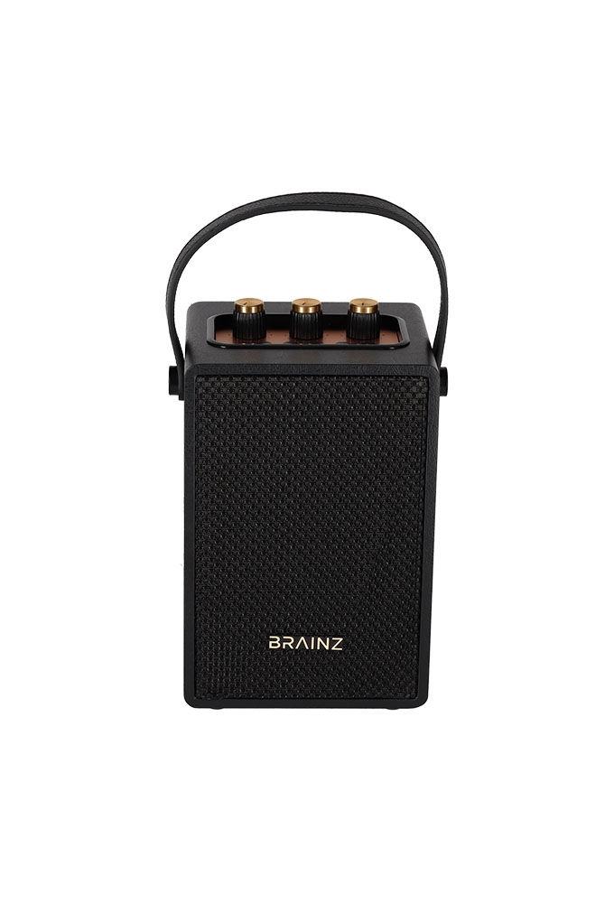Brainz Retro Speaker Zwart 13.5x11x19cm 1stuks
