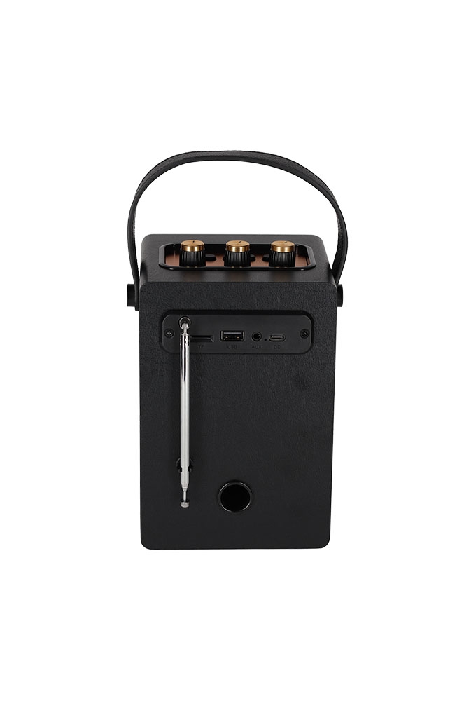 Brainz Retro Speaker Zwart 13.5x11x19cm 1stuks