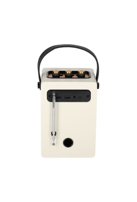 Brainz Retro Speaker Wit 13.5x11x19cm 1stuks Brainz Retro Speaker Wit 13.5x11x19cm 1stuks