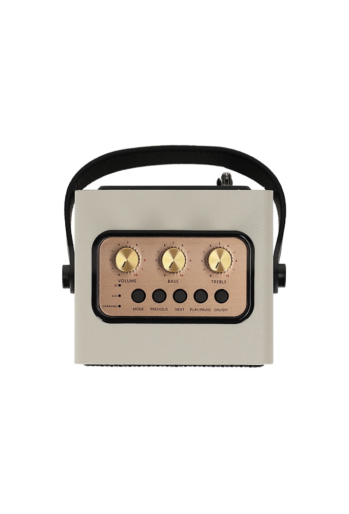 Brainz Retro Speaker Wit 13.5x11x19cm 1stuks