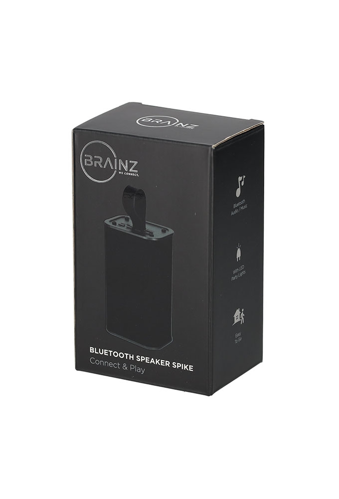 Brainz Speaker Spike Zwart 6x4.6x10cm 1stuks Brainz Speaker Spike Zwart 6x4.6x10cm 1stuks