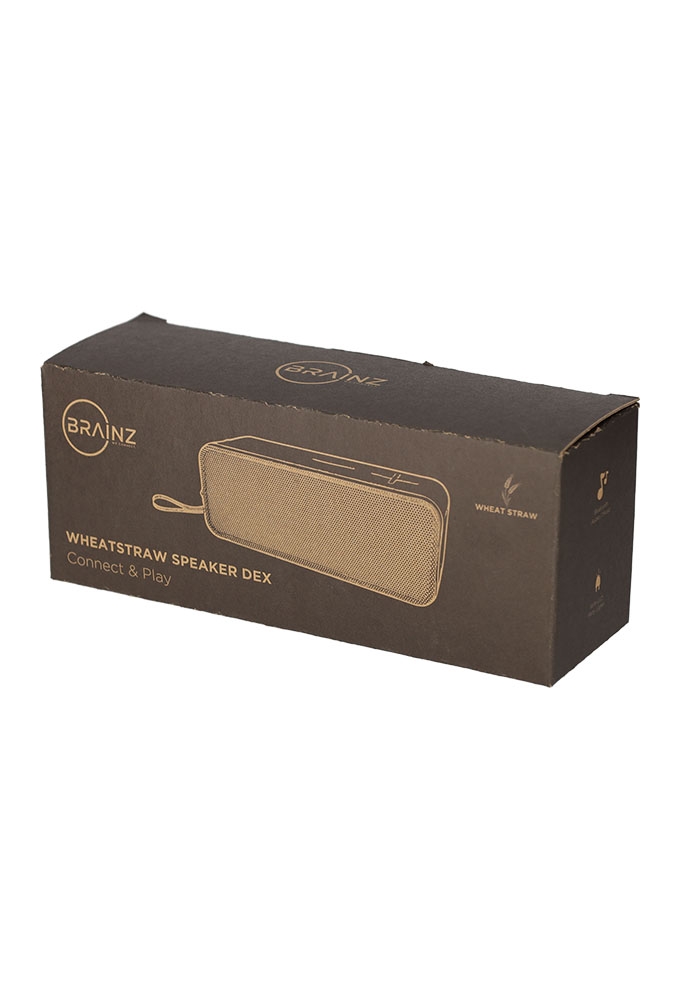Brainz Speaker Dex Wheatstraw Zwart 20x7x8cm 1stuks