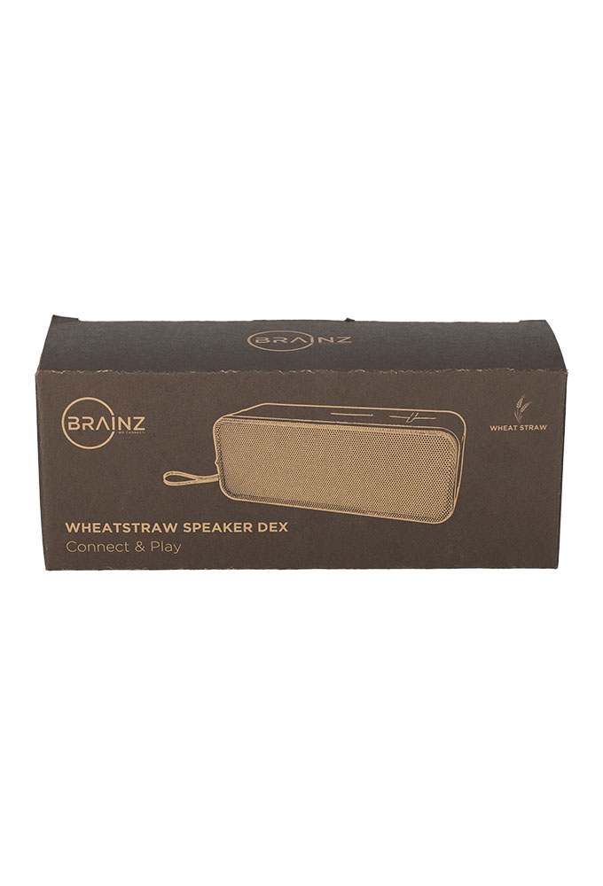Brainz Speaker Dex Wheatstraw Zwart 20x7x8cm 1stuks