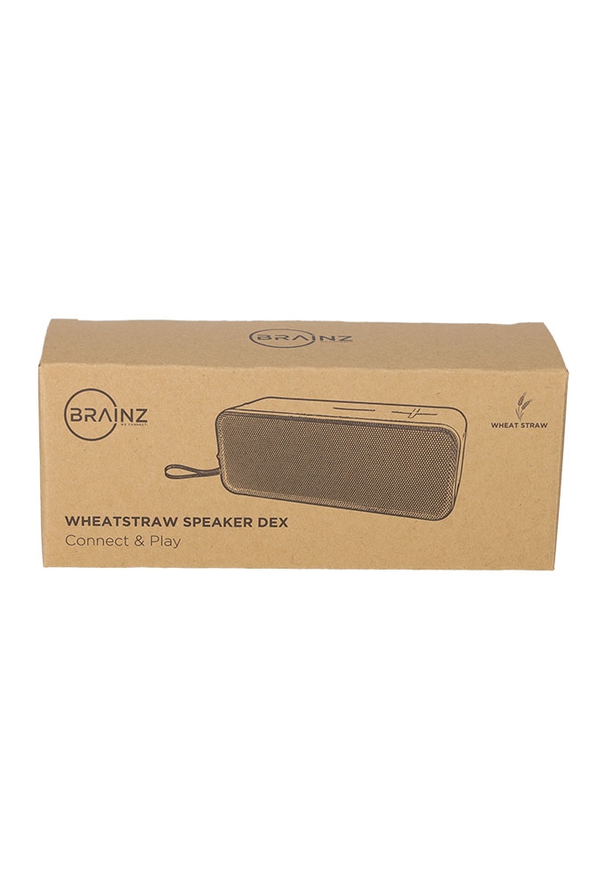 Brainz Speaker Dex Wheatstraw Naturel 20x7x8cm 1stuks
